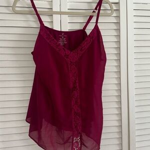 Burgundy/Deep Red lace Cami